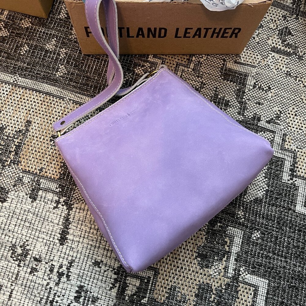 Portland Leather UNICORN Triangle Bag CHALK Lavender Purple White Brand New RARE
